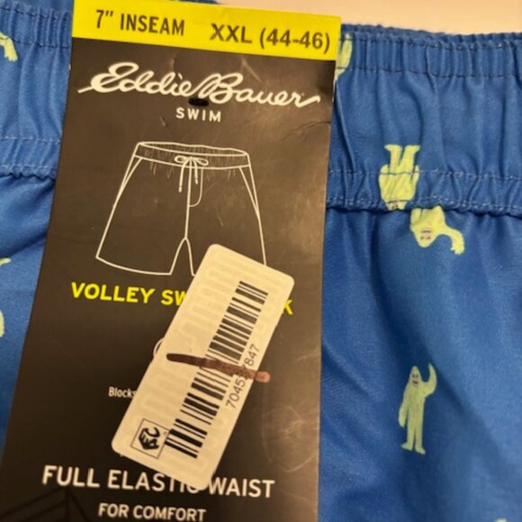 Eddie Bauer NWT Mens Sasquatch Big Foot 7" Inseam Volley Swim Trunk XXL 44-46 - Picture 5 of 6